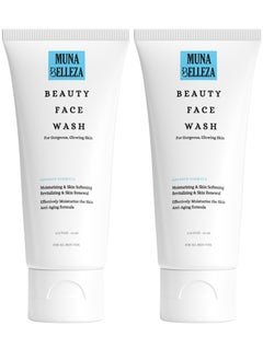 Muna Belleza Hydrating Cleanser – Moisturizing & Anti-Aging Face Wash for Men and Women, 60 ml (Pack of 2)  - Image 1