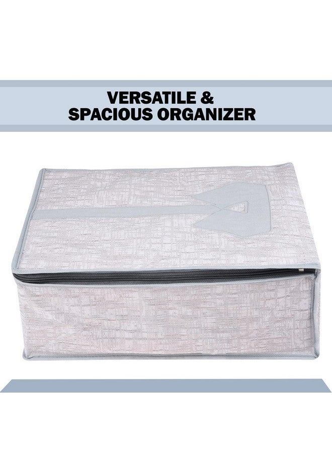 Kuber Industries Shirt Cover | Shirt Storage Organizer | Foldable Shirt Cover | Wardrobe Organizer With Transparent Window | Jute Printed Shirt Bag | Pack Of 2 | Gray, 32 CM, 16 Cm - Image 5