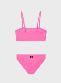 Calvin Klein Jeans Kids Logo Bralette Bikini Set  - Image 2