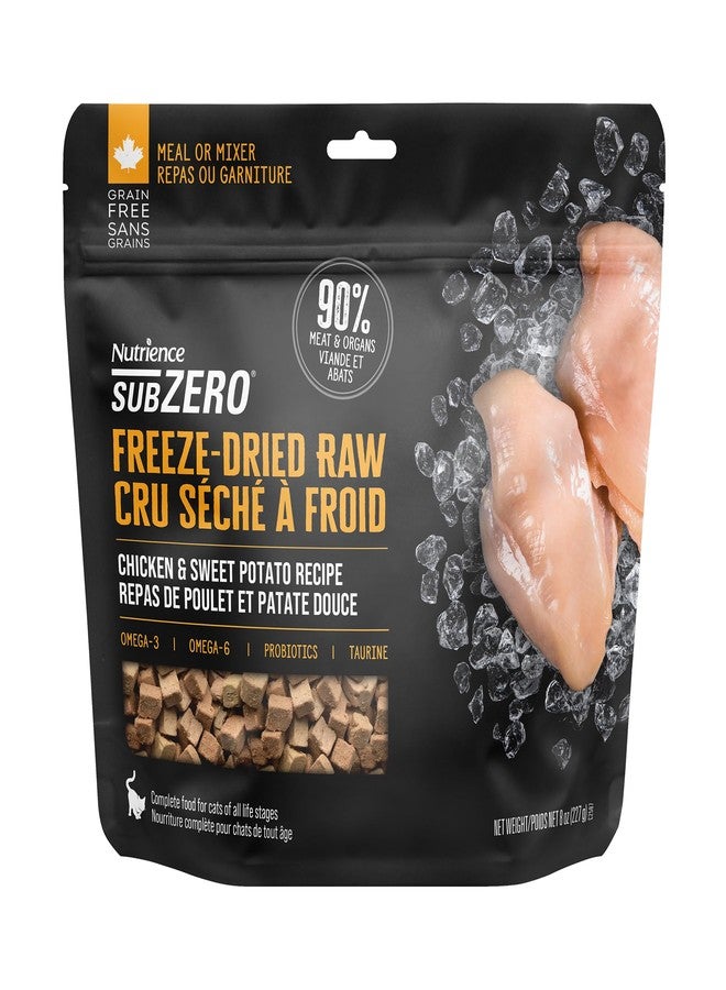 Nutrience Subzero Freeze-Dried Raw Chicken & Sweet Potato Cat Food, Grain Free, 90% Meat & Organs, 227g, Premium Freeze-Dried cat Food Made with Fresh Canadian Chicken - Image 1