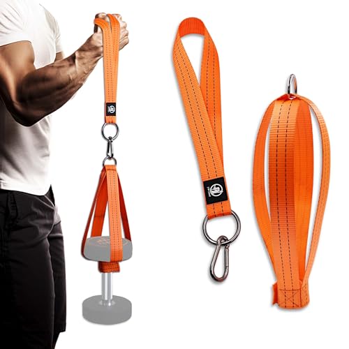 J Bryant Arm Wrestling Training Strap set with Dumbbell Loading Strap Arm Finger Forearm Exerciser Strengthener - Image 1