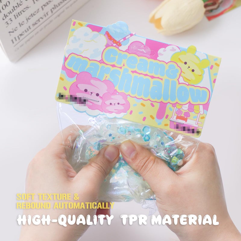 TiTiC Taba Squishy Toys, Squeeze Toys Cat Paw Cute Kawaii ,Sticky Squishy Fidget Toys Silicone Squeeze Toy for Stress Relief,Cute Soft Toys,Best Gift for Anniversary (Star) - Image 4