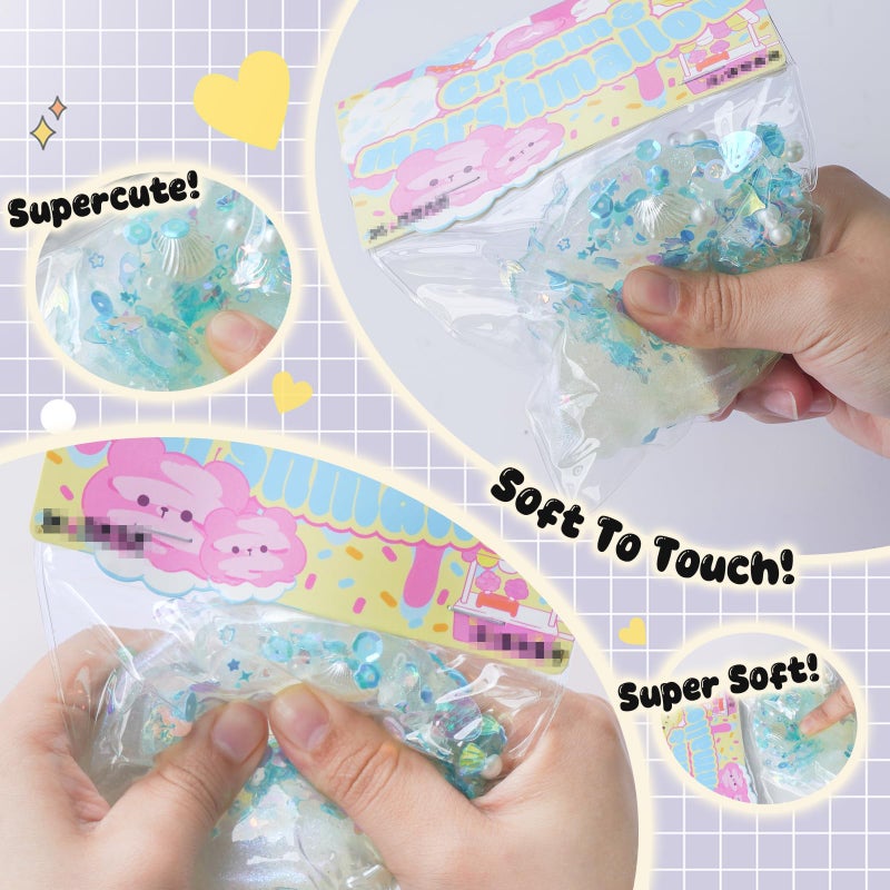 TiTiC Taba Squishy Toys, Squeeze Toys Cat Paw Cute Kawaii ,Sticky Squishy Fidget Toys Silicone Squeeze Toy for Stress Relief,Cute Soft Toys,Best Gift for Anniversary (Star) - Image 5