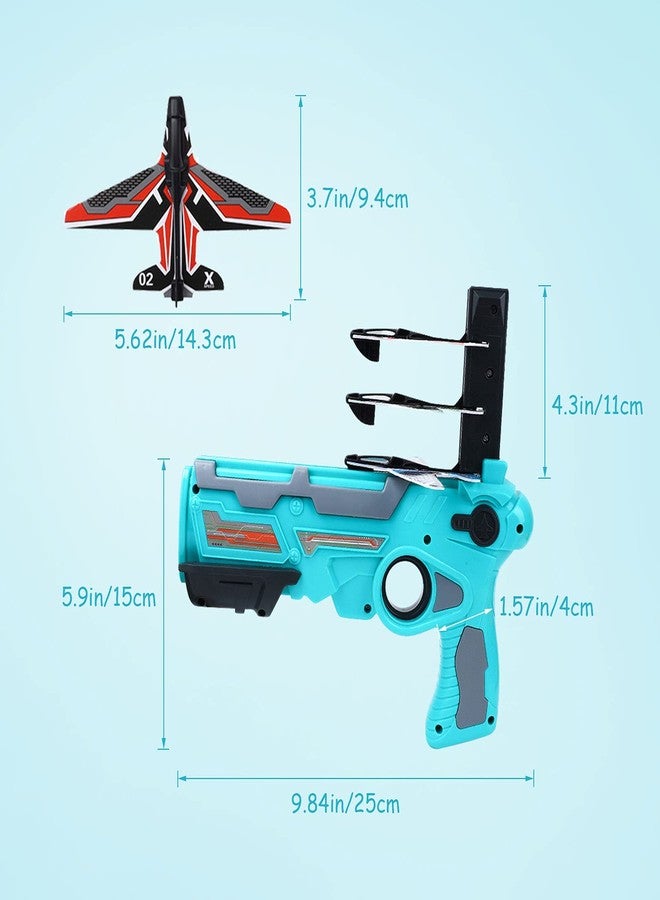 GKDOMS Airplane Toy Bubble Catapult Shooting Games One-Click Ejection Model Plane Launcher Toy Flying Toys with Foam Glider Airplane Indoor Outdoor Toys Birthday Gifts for Boys Girls Toddlers Kids - Image 3