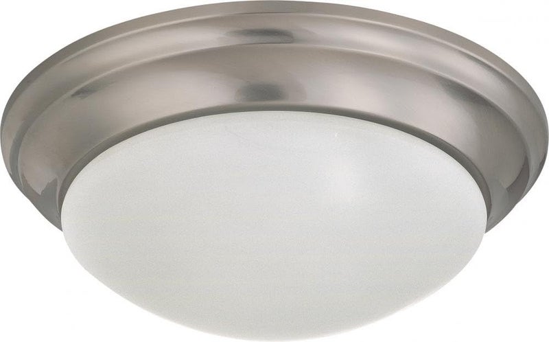 Nuvo 603272 45923632723 Two Light Flush Mount 14 Brushed NickelFrosted Glass