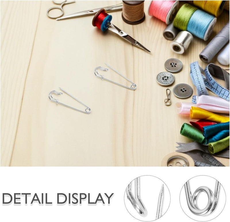 150pcs Large Metal Safety Pins for DIY Crafts and Sewing Heavy Duty Blanket Pins for Sweaters, Scarves, and Clothing Accessories - Image 2