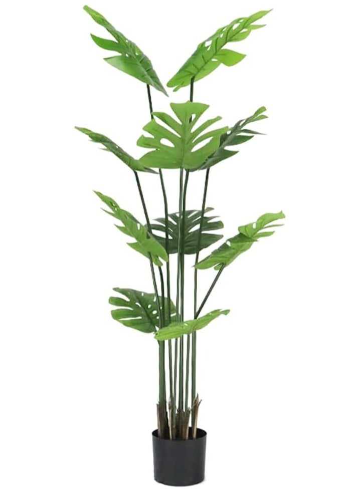 TYCOM Artificial Tree Fake Plants Fake Trees Faux Plants Indoor Realistic Plants for Office Home Room Store Decor Height 150 CM Monstera.  - Image 1