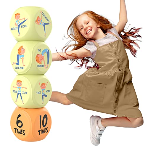 Skywin Exercise Dice for Kids Fun 6 Sided Foam Workout Dice Kids Workout Equipment for Playtime PE Class or Family Workouts Great Fitness Gift for Children and Little Athletes 1 Pack - Image 1