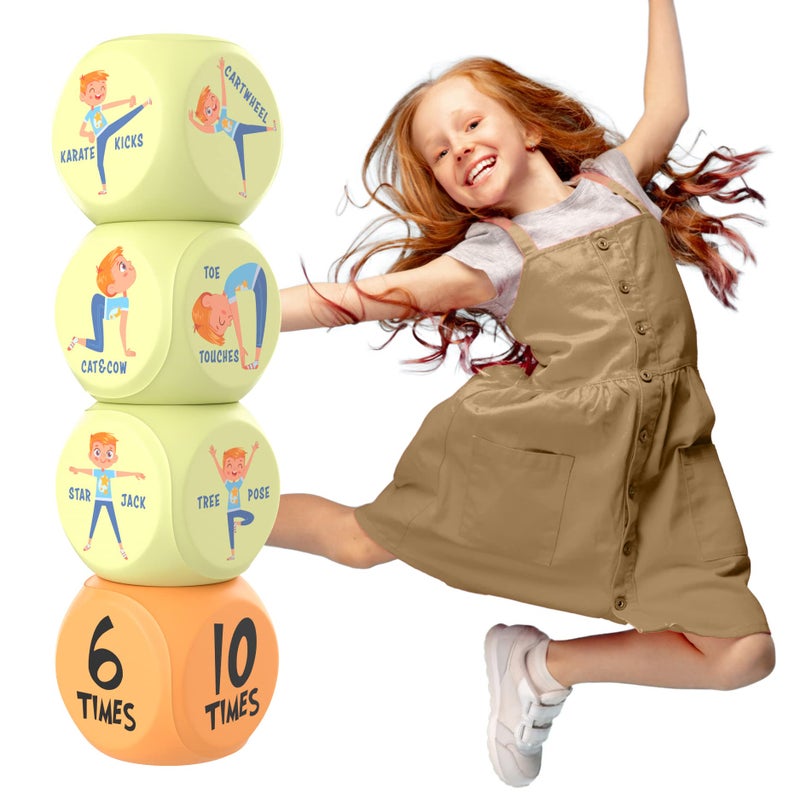 Skywin Exercise Dice for Kids Fun 6 Sided Foam Workout Dice Kids Workout Equipment for Playtime PE Class or Family Workouts Great Fitness Gift for Children and Little Athletes 1 Pack - Image 3