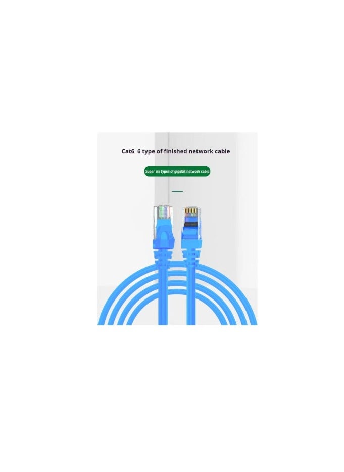 Generic M-PARD Ethernet cable Cat6 Gigabit high-speed 1000Mbps Internet cable RJ45 shielded network LAN cable compatible with PS5 PS4 Xbox One intelligent TV switch router Wifi extender panel 1.5M blue  - Image 1