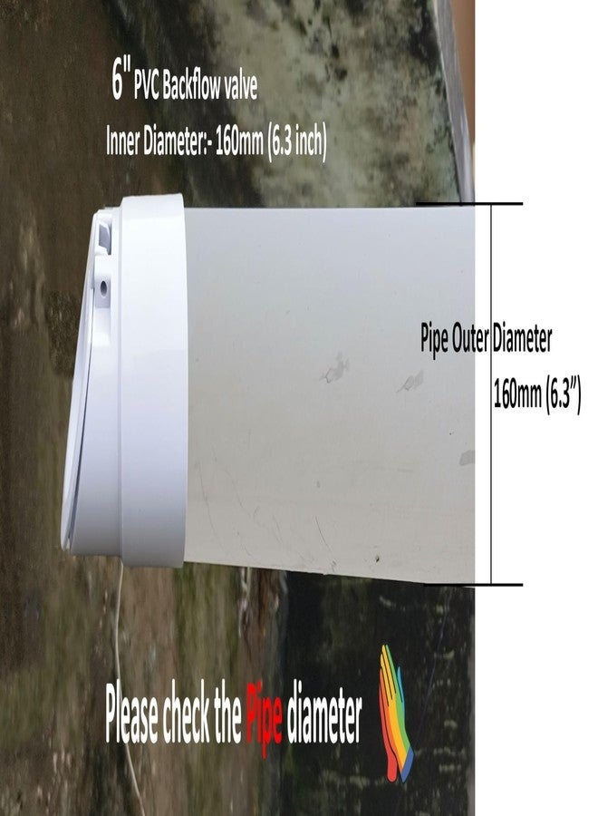 ES EKSAFAR ESEKSAFAR PVC Pipe Fittings Drain pipe cap Mosquito Tank Pvc Pipe Flap Gate Valve non Return Valve (6 inch PVC Pipe Drain Cap) - Image 5