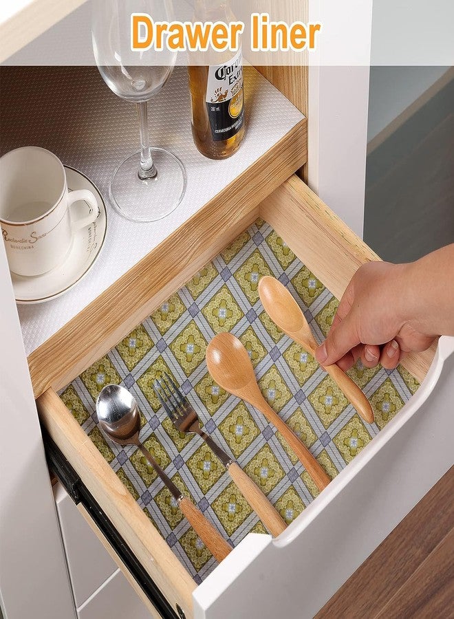 Vocal Store Kitchen Drawer/Cabinet Shelf Mat|PVC Material|Adjustable Size 10 Meter Roll, Yellow - MDOJ2-P041-10 - Image 3