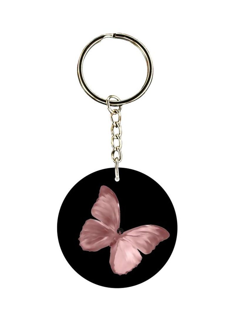 RKN Butterfly Printed Dual Sided Keychain