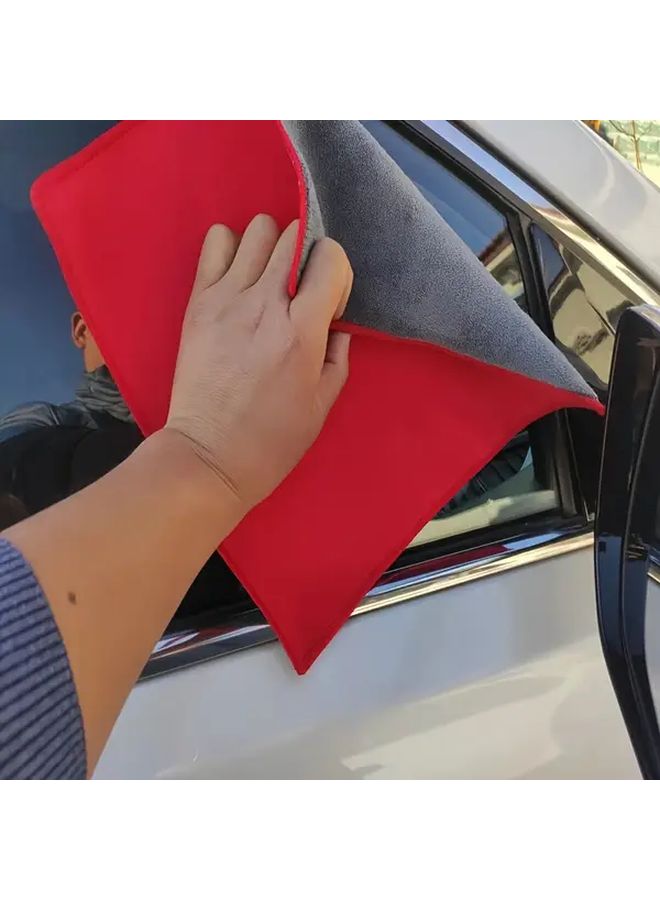 Double Sided Coral Fleece Car Towel Highly Absorbent 11 8 X 15 7 Inches Mixed Color - Image 2