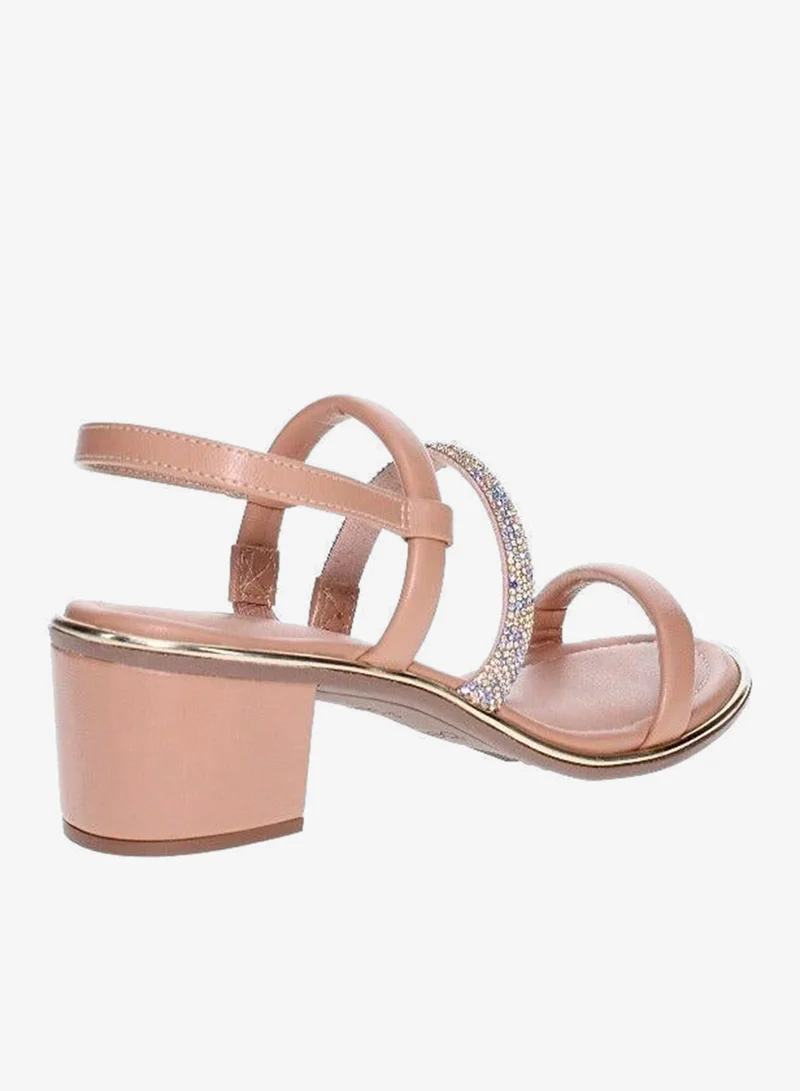 Beira Rio Mid Heels Sandals for Women – Sling Back Heel Sandals for Girls with Ankle Strap