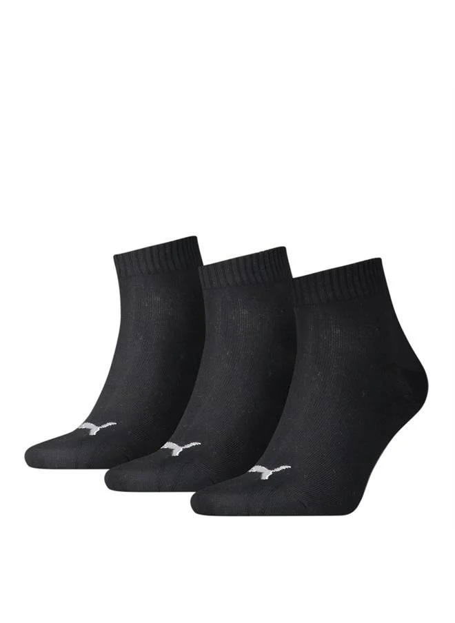 Unisex Quarter Plain Socks 3 Pack