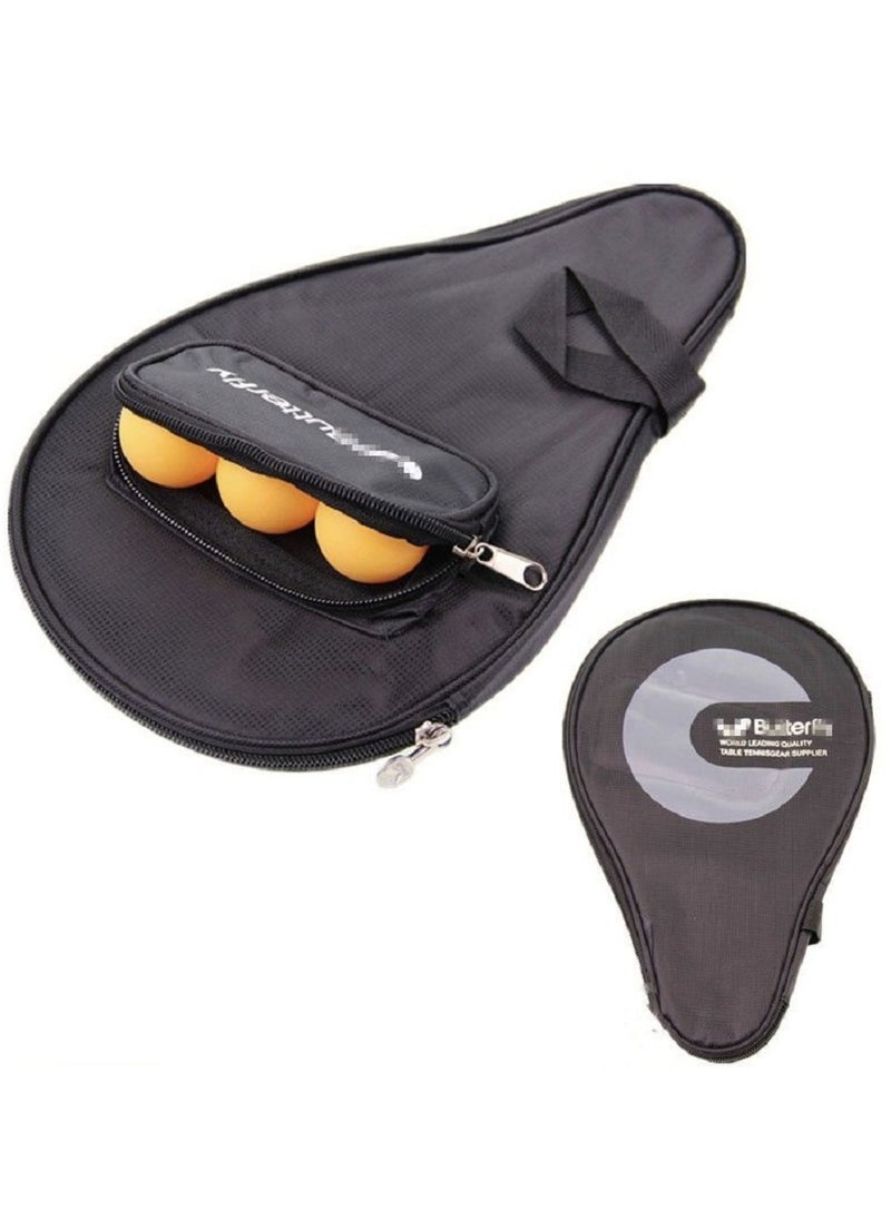 Excefore Table tennis racket cover with side bag To carry balls  - Image 2