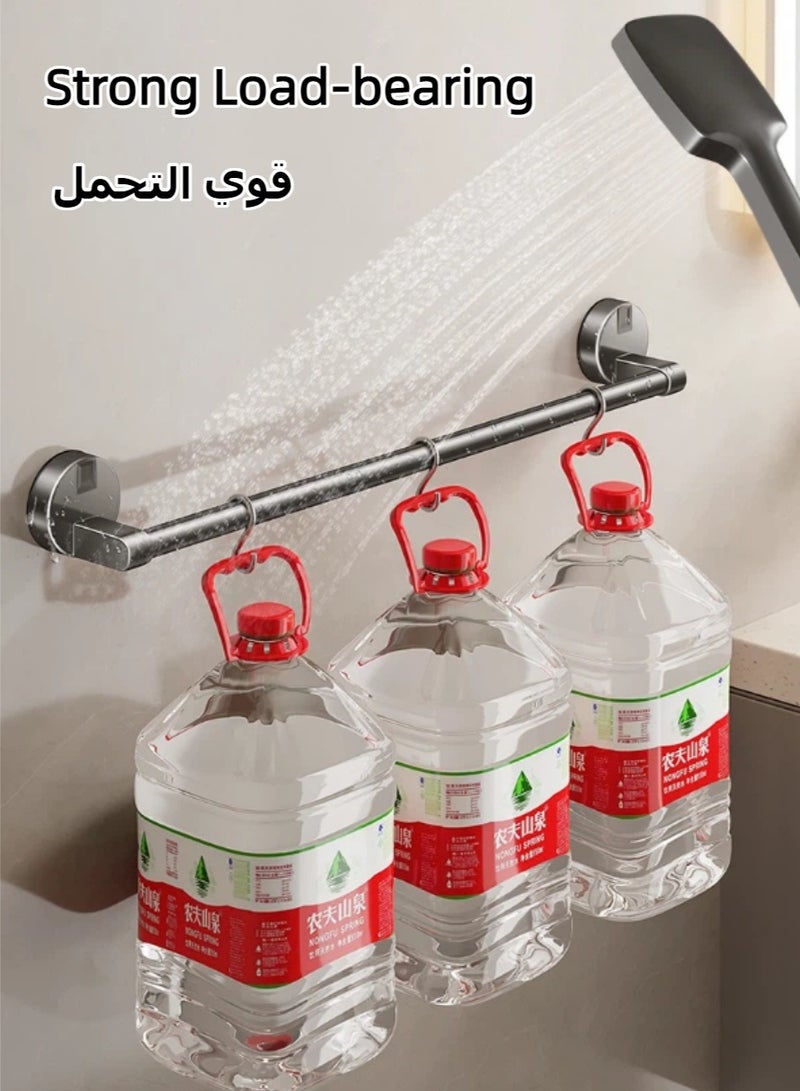 50cm Aluminum Suction Cup No Drill Towel Bar, Multipurpose Anti-Rust Bathroom & Kitchen Towel Holder, Wall Mounted Towel Rack for Bathroom, Kitchen, Bedroom - Image 5