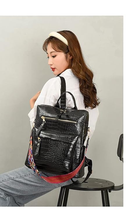MUCHOVA Antic Backpack Travel Laptop Carry Pithoo Backpack (Black) - Image 4