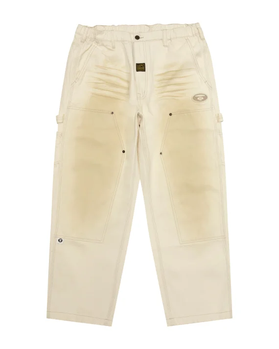 ايه ايه بي إي AAPEUNVS moonface washed denim pants