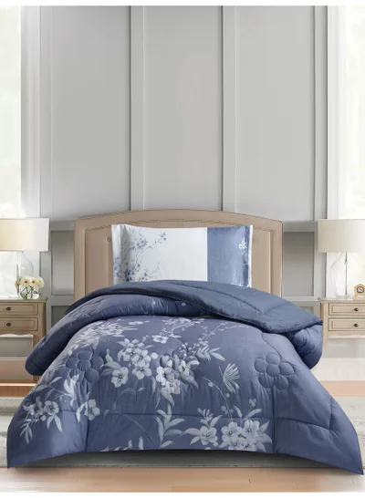 Donetella Bedding Comforter Set, twin Size 170x230 cm - 2-Pcs Digital Print Quilted Bed Set, Microfiber Fabric - 1 Comforter, 1 Pillow Shams.