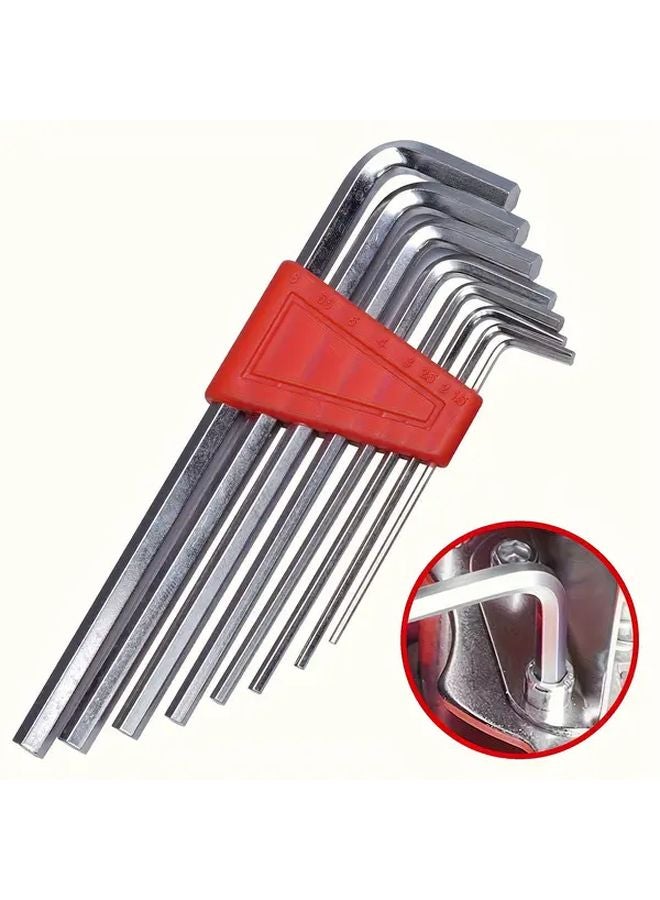 8 قطع مترية مجموعة مفتاح سداسي على شكل L، أداة معدنية متينة لإصلاح الدراجات ومشاريع DIY - Image 2