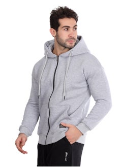 WHITE RABBIT Basic Inner Fleece Zip Through Hoodie  - Image 2