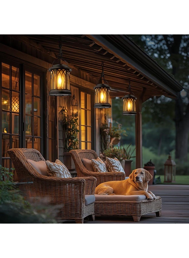 Arabest Hanging Solar Lanterns Outdoor Waterproof - 2 Pack Lanterns Decorative Outdoor Patio Decor with Clip Solar Lantern for Outside - Outdoor Lanterns for Patio Garden Waterproof Gifts for Women Mom Family - Image 5