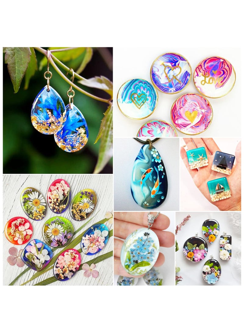 SUNSAR Resin Molds Jewelry, 38 Cavities Pendant Silicone Molds for Epoxy Resin, DIY Jewelry Resin Casting Molds for Pendant, Earrings, Necklace, Keychains、 - Image 4