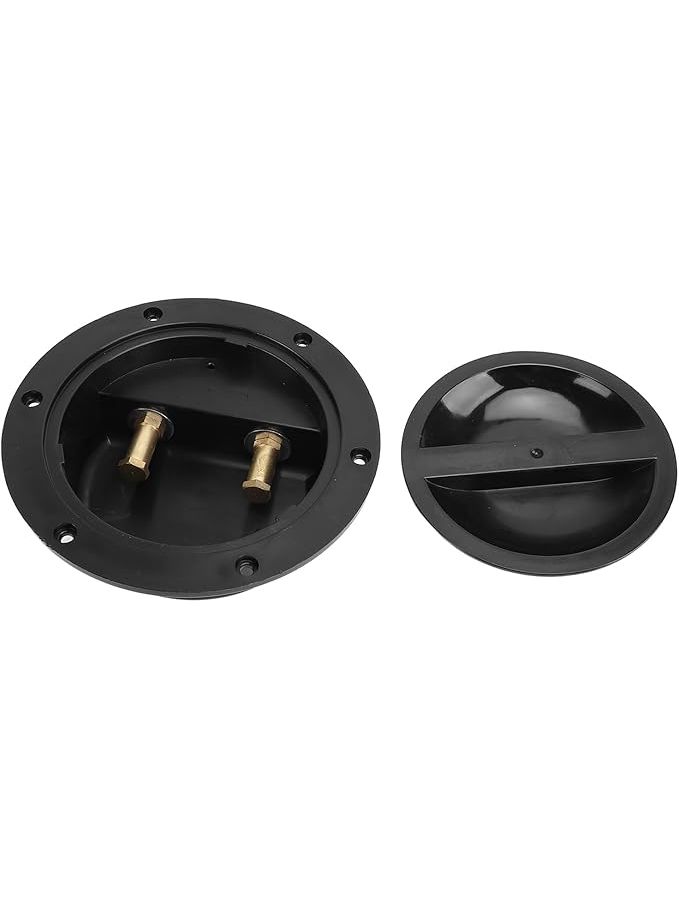 Single Junction Box Marine Fishing Waterproof Electrical Power Supply for Boats RVs Yachts ABS Metal Black - Image 1