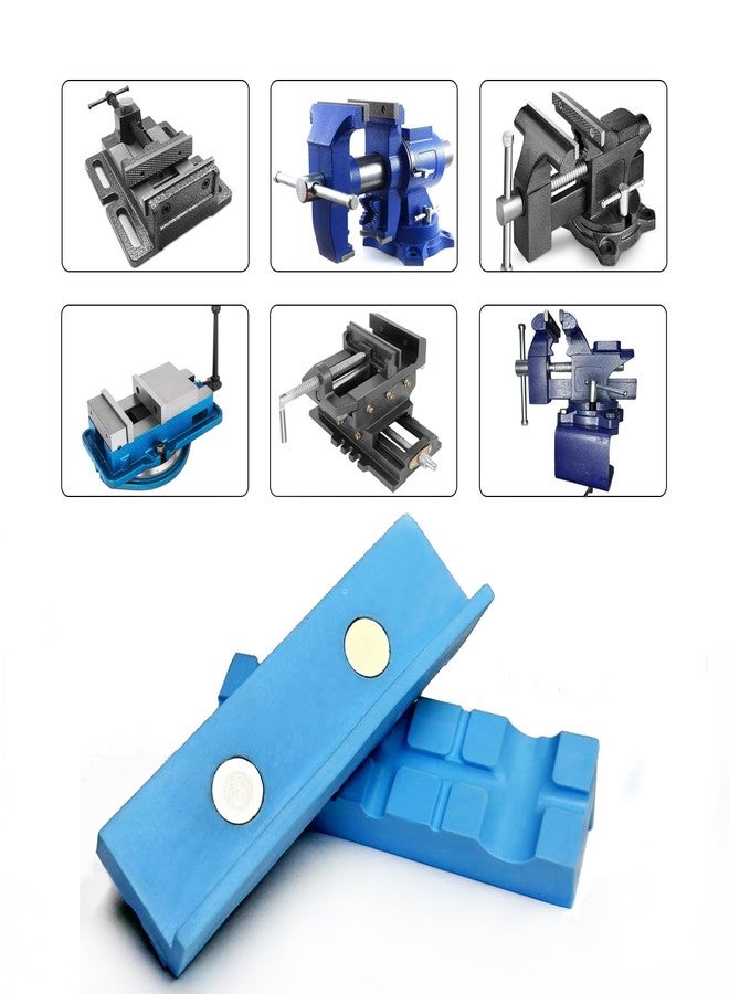 MYTEC 4" Vise Soft Jaws, Multi-groove Textured Inserts, Magnetic Vise Jaw Pads for Woodworking, Golf, Jewelry Making, Plumbing, Multi-purpose Protector for Metal Vice (1 pair) - Image 5