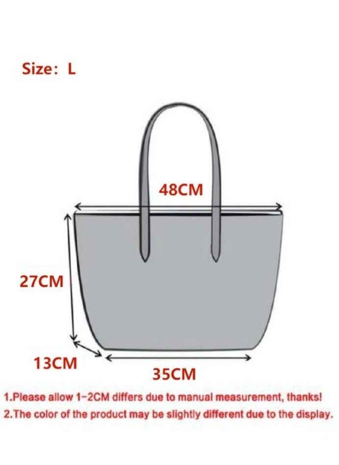 LACOSTE - Lacoste Women's L.12.12 Concept Large Vertical Shopping Bag - Image 1