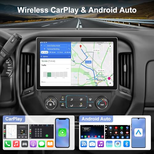 AWESAFE 13.1 inch Car Radio Stereo for Chevy Silverado GMC Sierra 2014-2018 with CarPlay Android Auto Backup Camera 4GB RAM 64GB ROM - Image 2