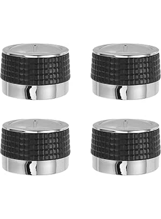 Universal Gas Grill Burner Knobs Replacement 4Pcs Black Plastic 8mm Non Slip Grip - Image 1