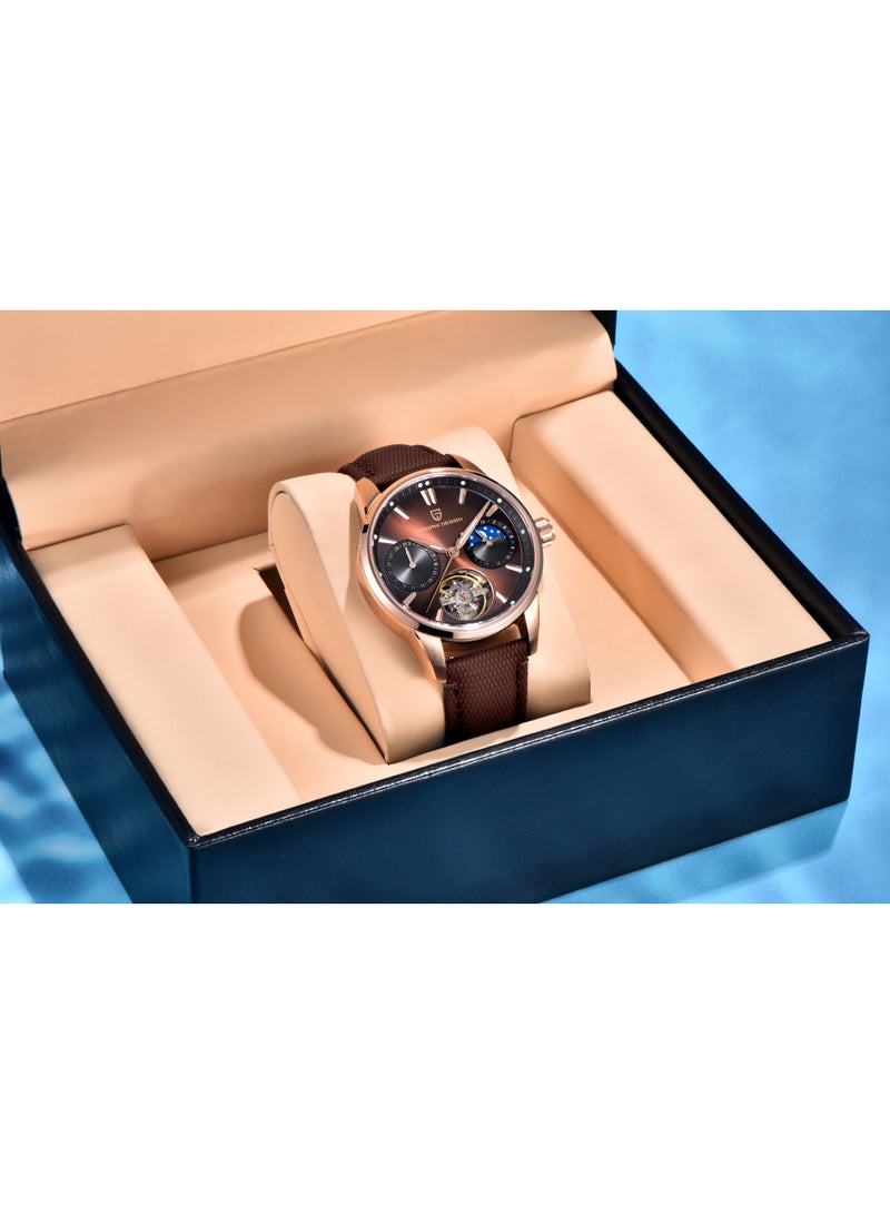PAGANI DESIGN New Men's Business Mechanical Watch, 41mm Waterproof Stainless Steel Case, Imported Automatic Movement, Dynamic Gyro Dial, Luminous Hands, High-End Quality PD YS021 - Image 2