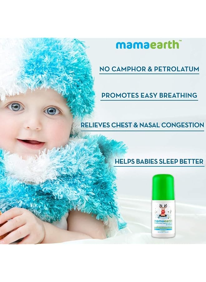 Mamaearth Breathe Easy Vapor Roll On For Babies 3+ Months 40 Ml  - Image 2