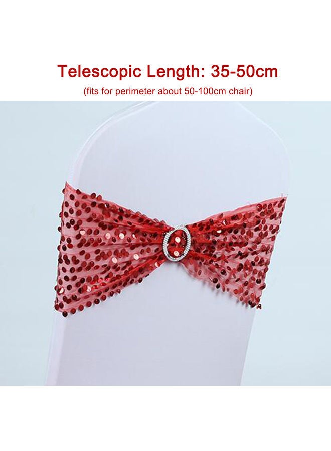 NIBEMINENT Elastic Chair Sash Bow Red - Image 3