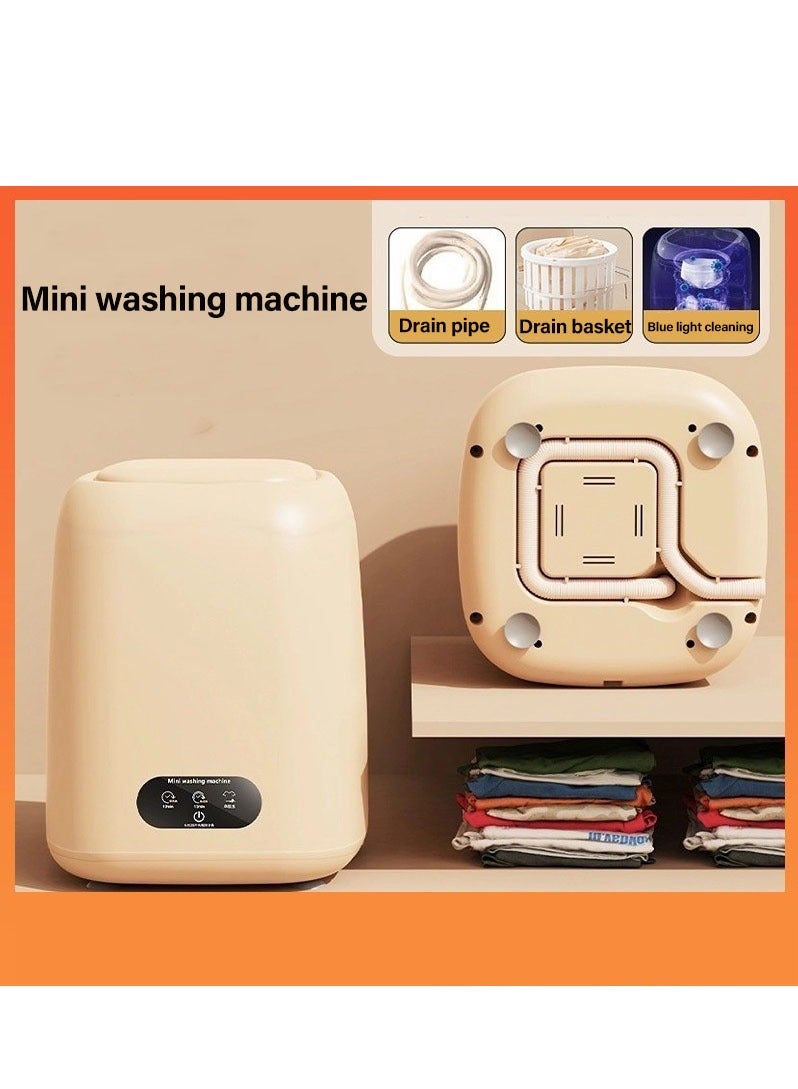 Furtey Mini Washing Machine, 9L Portable Washing Machine with Drain Basket for Apartment, Travel, Underwear, Panties, Socks, Kids - Image 1