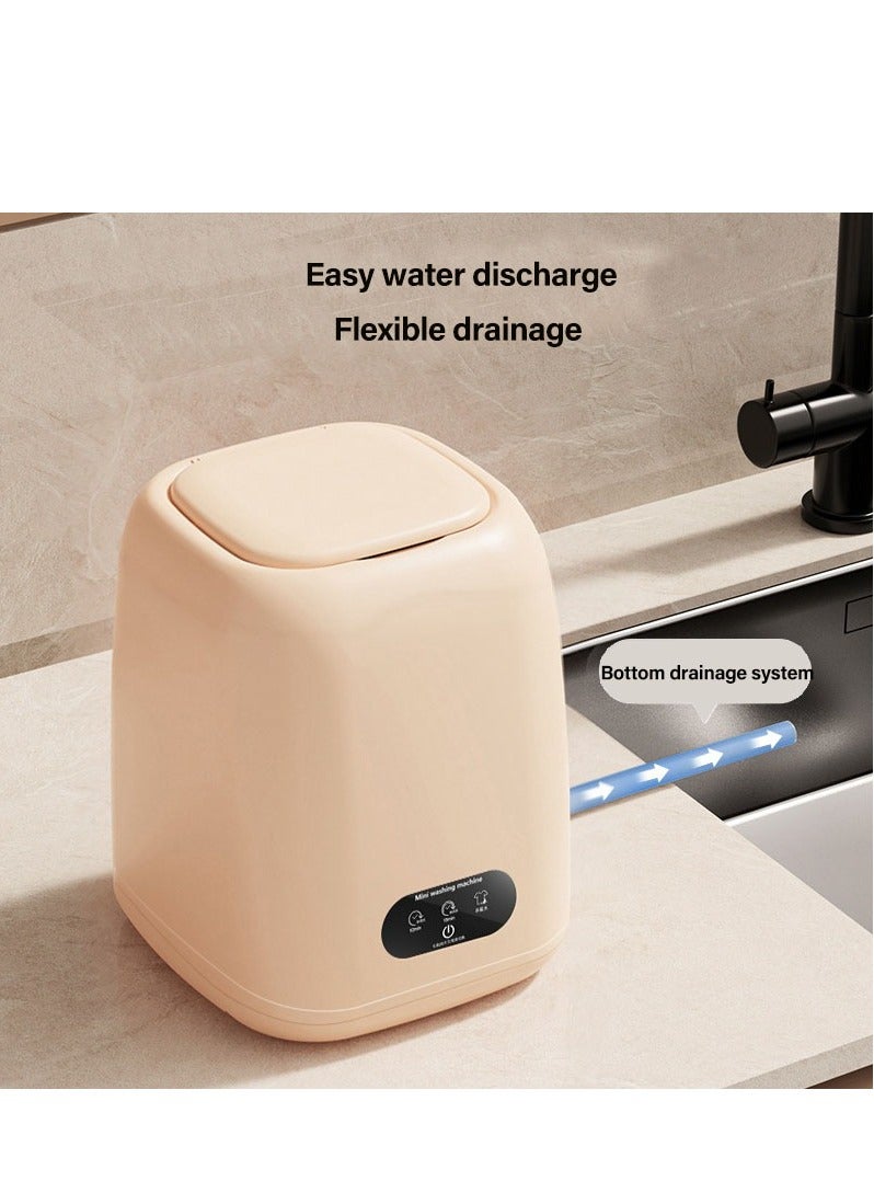Furtey Mini Washing Machine, 9L Portable Washing Machine with Drain Basket for Apartment, Travel, Underwear, Panties, Socks, Kids - Image 3