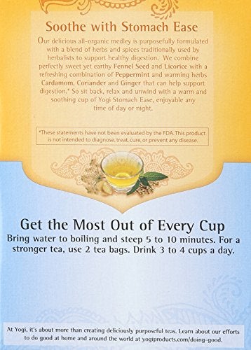 Yogi Tea Stomach Ease Herbal Supplement Tea Bags 16 ct - Image 5