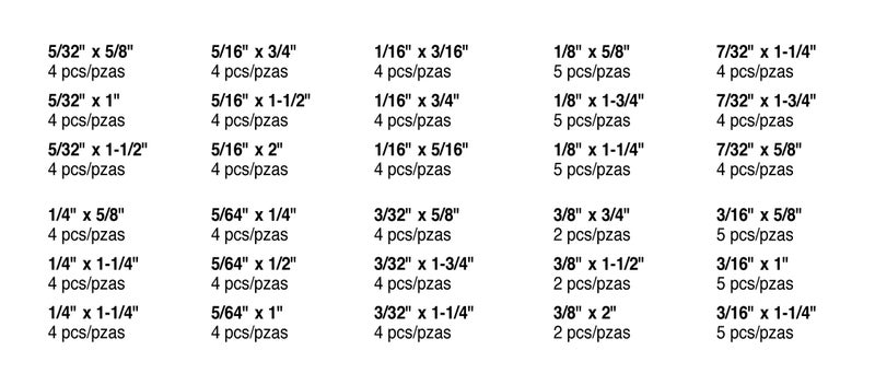 Performance Tool أداة الأداء W5340 مجموعة دبابيس لولبية مكونة من 10 قطع في علبة بلاستيكية قابلة لإعادة الإغلاق - Image 4