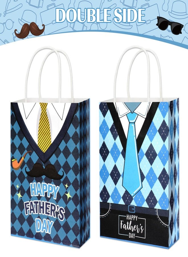 HOWAF 12PCS Father’s Day Gift Bags, Father's Day Party Bags for Dad’s Day Gift Wrapping, Happy Father’s Day Treat Bags for Men Dad Papa Grandpa Birthday Present Wrapping - Image 3