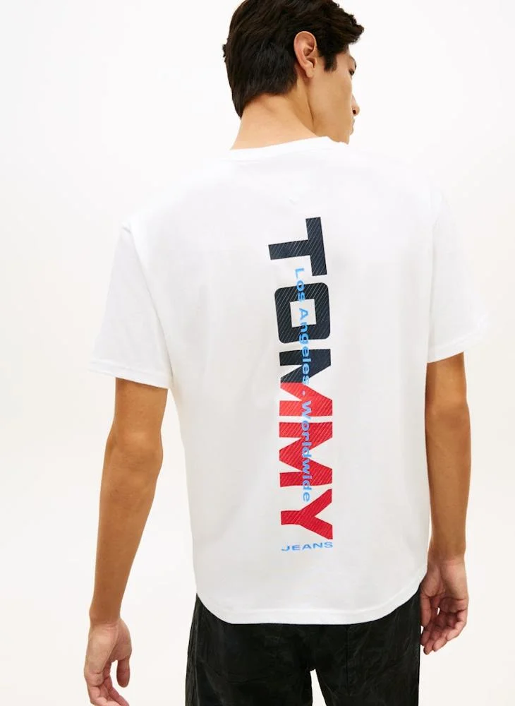 TOMMY JEANS  Back Logo Relaxed Jersey T-Shirt for Men | Best Price UAE