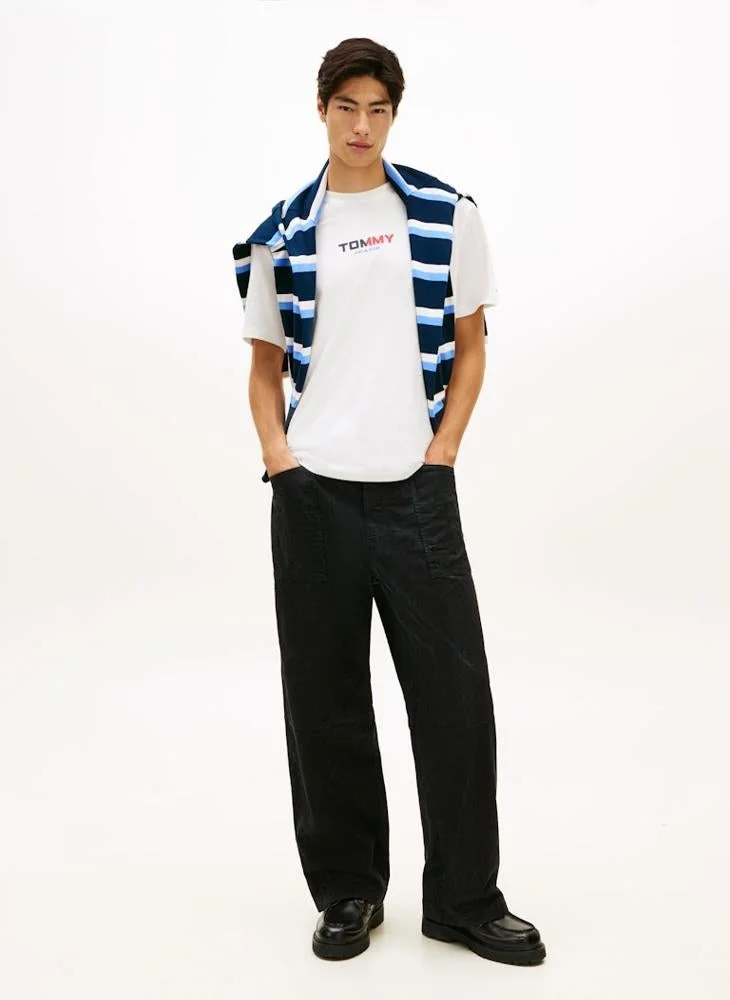 TOMMY JEANS  Back Logo Relaxed Jersey T-Shirt for Men | Best Price UAE