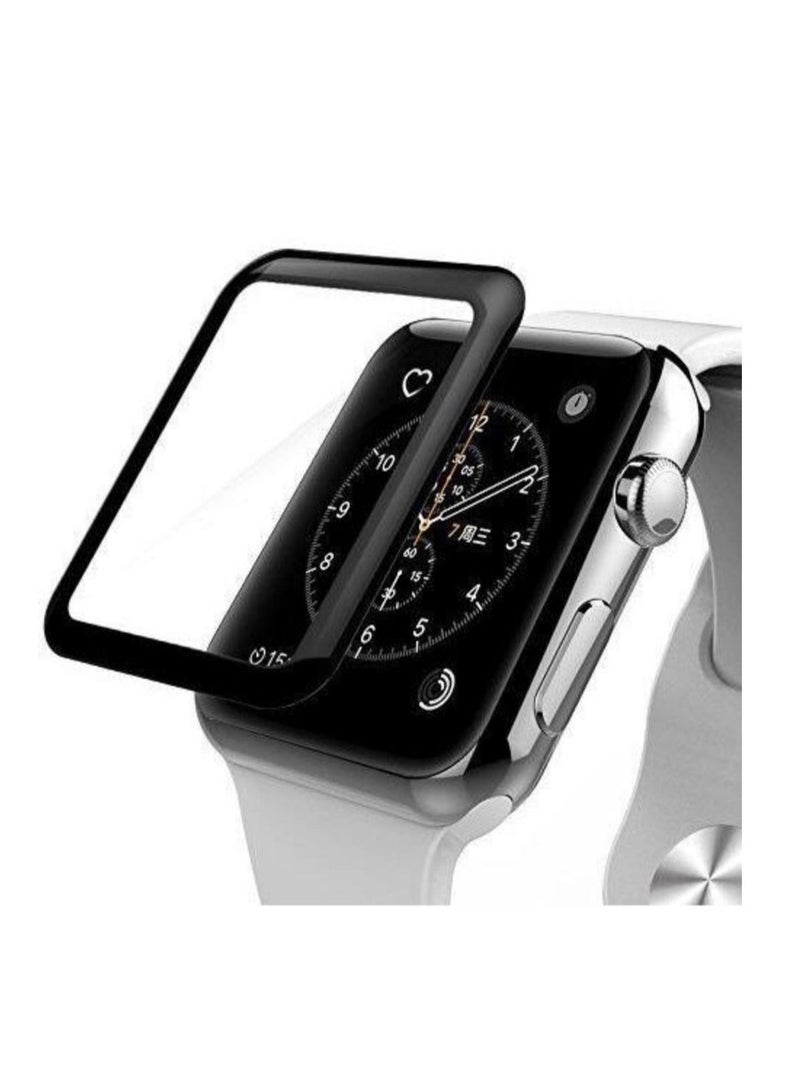 MOCOM 3D Curved Tempered Glass Screen Protector for Apple Watch Series 6/SE/5/4/3/2/1 40mm 40mm Clear/Black