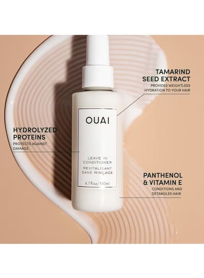 Ouai Leave In Conditioner & Heat Protectant Spray - Prime Hair for Style, Smooth Flyaways, Add Shine and Use as Detangling Spray - No Parabens, Sulfates or Phthalates (4.7 oz) - Image 2