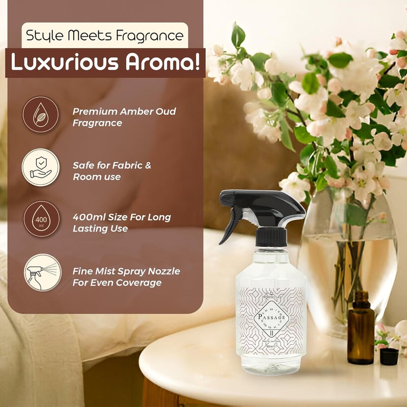 PASSAGE Air Freshener II, 400 ML - Rose, Musk & Sandalwood Odor Eliminator | Long-Lasting Air Freshener for Home & Office | Easy-to-Use Spray, Safe on Fabrics & Surfaces, Ideal for Every Room & Season - Image 2