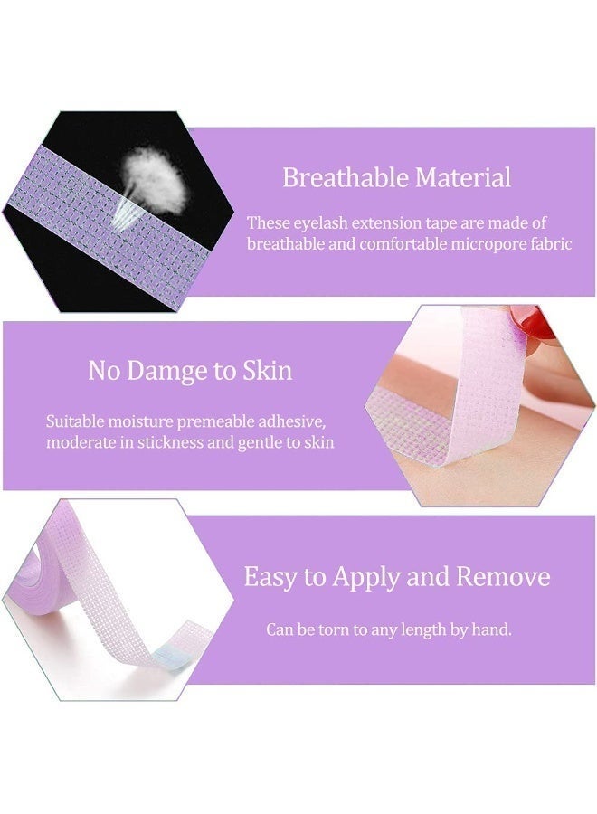 ليالي 2 لفافة من شريط تمديد الرموش، شريط للعين لتمديد الرموش، شريط من القماش المسامي القابل للتنفس لإمدادات تمديد الرموش (9 أمتار/10 ياردات) - Image 5