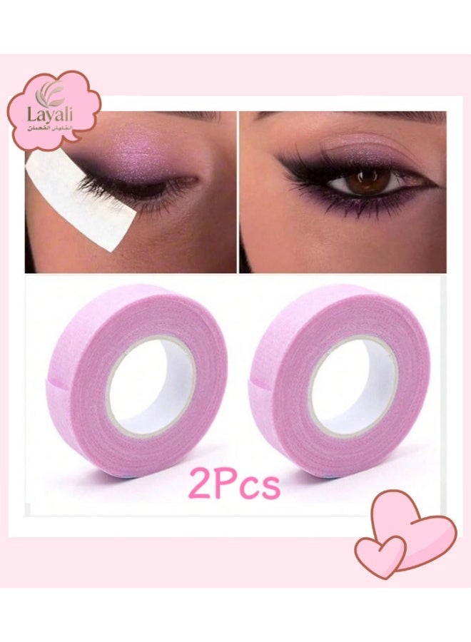 ليالي 2 لفافة من شريط تمديد الرموش، شريط للعين لتمديد الرموش، شريط من القماش المسامي القابل للتنفس لإمدادات تمديد الرموش (9 أمتار/10 ياردات) - Image 1