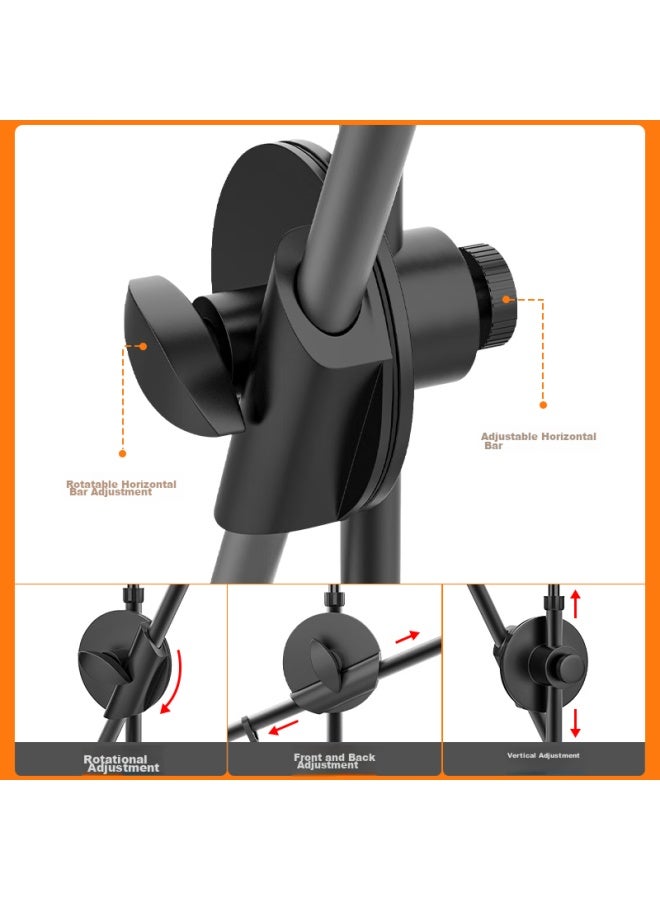 Nintaus Hy-103b Mobile Phone Floor Stand, Microphone Stand, Phone Stand, Singing Stand, 360° Rotating Tripod Extendable Stand - Image 3